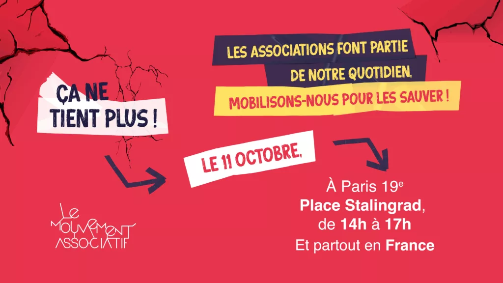 Mobilisation nationale le 11 octobre à l’appel du Mouvement associatif.